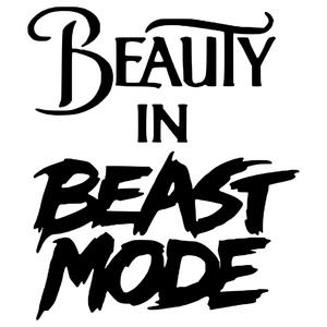 Sticker auto Beauty in Beast Mode, Casa & Stil de viata, Masina, Abtibild de masina, Altele, ARTYNOS