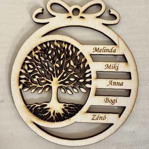 Pomul genealogic de decorare a pomului de Craciun, Accesorii de Craciun, Decoratiuni de Advent, Decor de advent pentru usa, Gravare, pirogravura, ARTYNOS