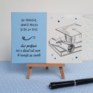 Placheta cadru didactic ABSOLVIRE personalizata cu mesaj lucrata manual - Artynos.ro