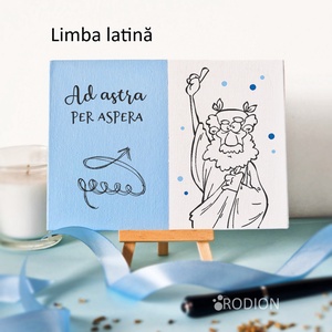 Placheta cadru didactic LIMBA LATINA personalizata cu mesaj lucrata manual - Artynos.ro