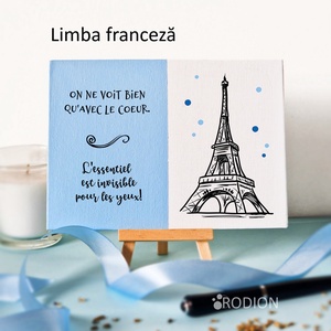 Placheta cadru didactic LIMBA FRANCEZA personalizata cu mesaj lucrata manual - Artynos.ro