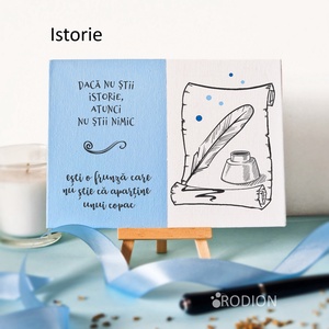 Placheta cadru didactic ISTORIE personalizata cu mesaj lucrata manual - Artynos.ro