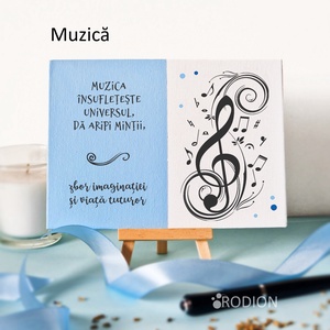 Placheta cadru didactic MUZICA personalizata cu mesaj lucrata manual - Artynos.ro