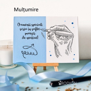 Placheta cadru didactic MULTUMIRE personalizata cu mesaj lucrata manual - Artynos.ro