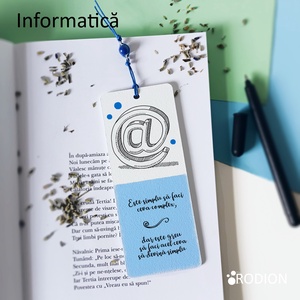 Semn de carte INFORMATICA cadru didactic personalizat cu mesaj lucrat manual - Artynos.ro
