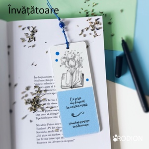 Semn de carte cadru didactic personalizat cu mesaj lucrat manual - Artynos.ro