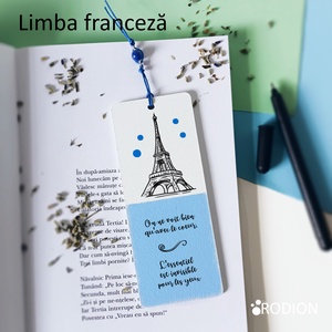 Semn de carte LIMBA FRANCEZA cadru didactic personalizat cu mesaj lucrat manual - Artynos.ro