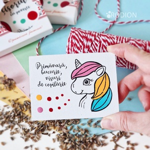 Martisoare cu magnet unicorn pictate manual cu mesaje haioase handmade - Artynos.ro