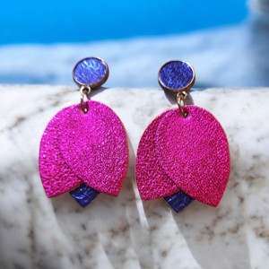 Vibrant leaves 22 - cercei cu accesorii din otel inoxidabil - Artynos.ro