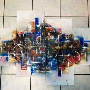 Tablou abstract Altfel, tehnica mixta, Arte vizuale si accesorii , Picturi, Pictura acrilica, Pictura, ARTYNOS