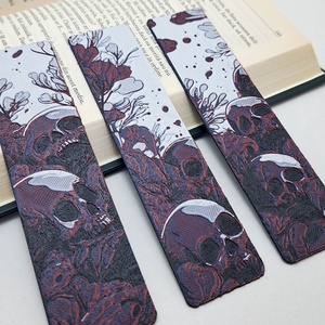 Set 3 Semne de carte cu cranii si elemente florale - Artynos.ro