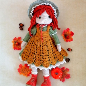 Papusa crosetata, jucarie crosetata, handmade, Cadou Craciun, cadou fetite, cadou zi nastere - Artynos.ro