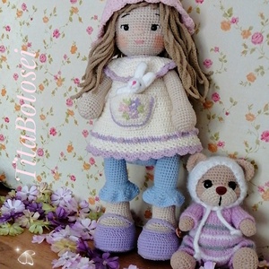Papusa crosetata, jucarie crosetata, handmade, Cadou Craciun, cadou fetite, cadou zi nastere, Jucarii si echipamente pentru copii, Plusuri, Papusa crosetata, papusa de plus, Altele, Crosetat, ARTYNOS