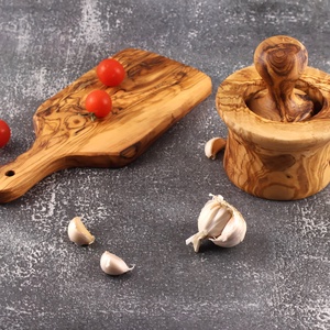 Presa usturoi din lemn de maslin realizata manual, Casa & Stil de viata, Accesorii pentru echipamente de bucatarie, Accesorii pentru coacere si gatit, Articole de gatit si de cuptor, Prelucrarea lemnului, ARTYNOS