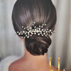 SHEA - Pieptan mireasa cu perle si cristale, Accesorii nunta, Ornamente de par de nunta, Accesorii par nunta, Impletitura, ARTYNOS