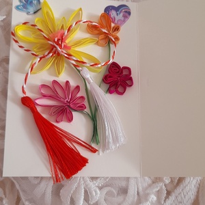 Felicitare cu flori din hartie - Artynos.ro