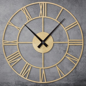 Ceas de perete silentios cu cifre romane, Design aerisit, Miscare silentioasa, Casa & Stil de viata, Accesorii pentru decorat casa, Decoratiuni de pereti, decoratiuni suspendate, Ceasuri de perete, Gravare, pirogravura, ARTYNOS