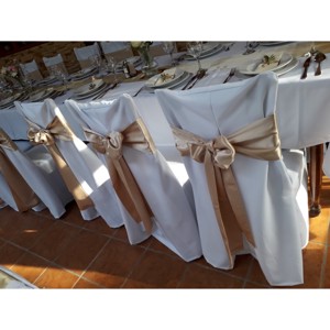 Sampanie satin acoperire scaun, Accesorii nunta, Materiale decor pentru nunta, Decoratiuni nunta, , ARTYNOS