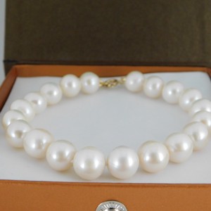 Bratara cu perle din aur de 14 K 9,5 mm perle mari - Artynos.ro
